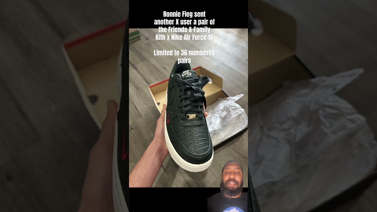 Ронни Фиг отправил другому пользователю X пару кроссовок F&F Kith x Nike Air Force 1, выпущенных ...