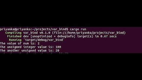 TUTORIAL 9 VARIABLE BINDING IN RUST