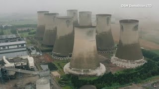 Watch the moment Eggborough cooling towers are demolished