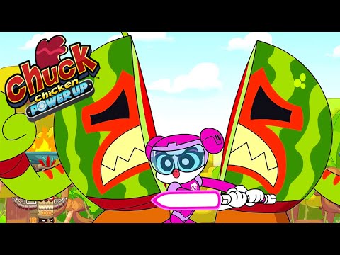 Chuck Chicken Power Up 🐣 Chuck Chicken VS Food Monsters 🥦Superhero cartoons | Chuck Chicken Cartoons