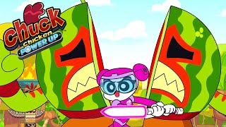 Chuck Chicken Power Up  Chuck Chicken VS Food Monsters Superhero cartoons | Chuck Chicken Cartoons