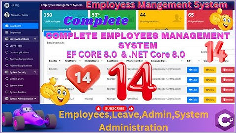 EP 14 Complete Employees Management System Using ASPNET Core MVC, EF Core,SQL|AdminLTE|Perform CRUD💥