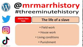 Three Minute History - The life of a slave