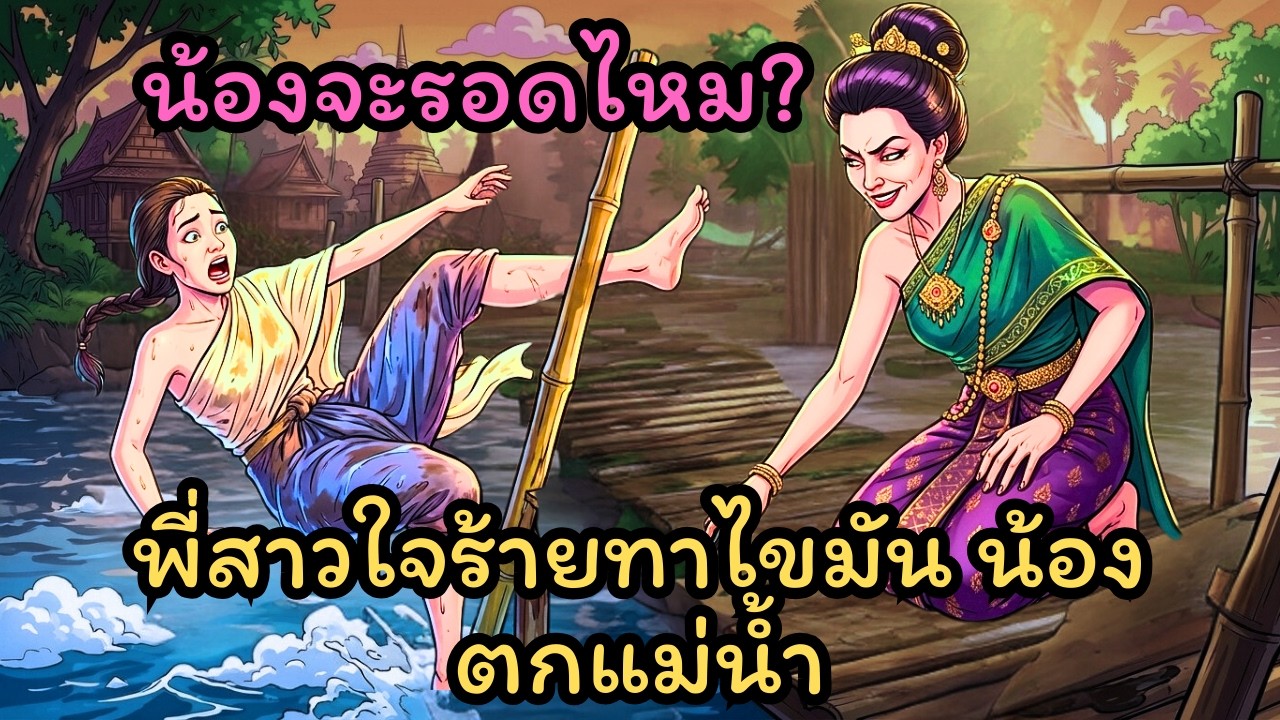 เมื่อพี่สาวทาน้ำมันบนสะพานหวังให้น้องตกน้ำ...แต่กรรมตามสนอง