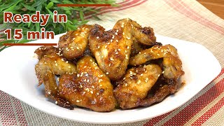 chicken wings recipe with sugary BBQ sauce - so delicious