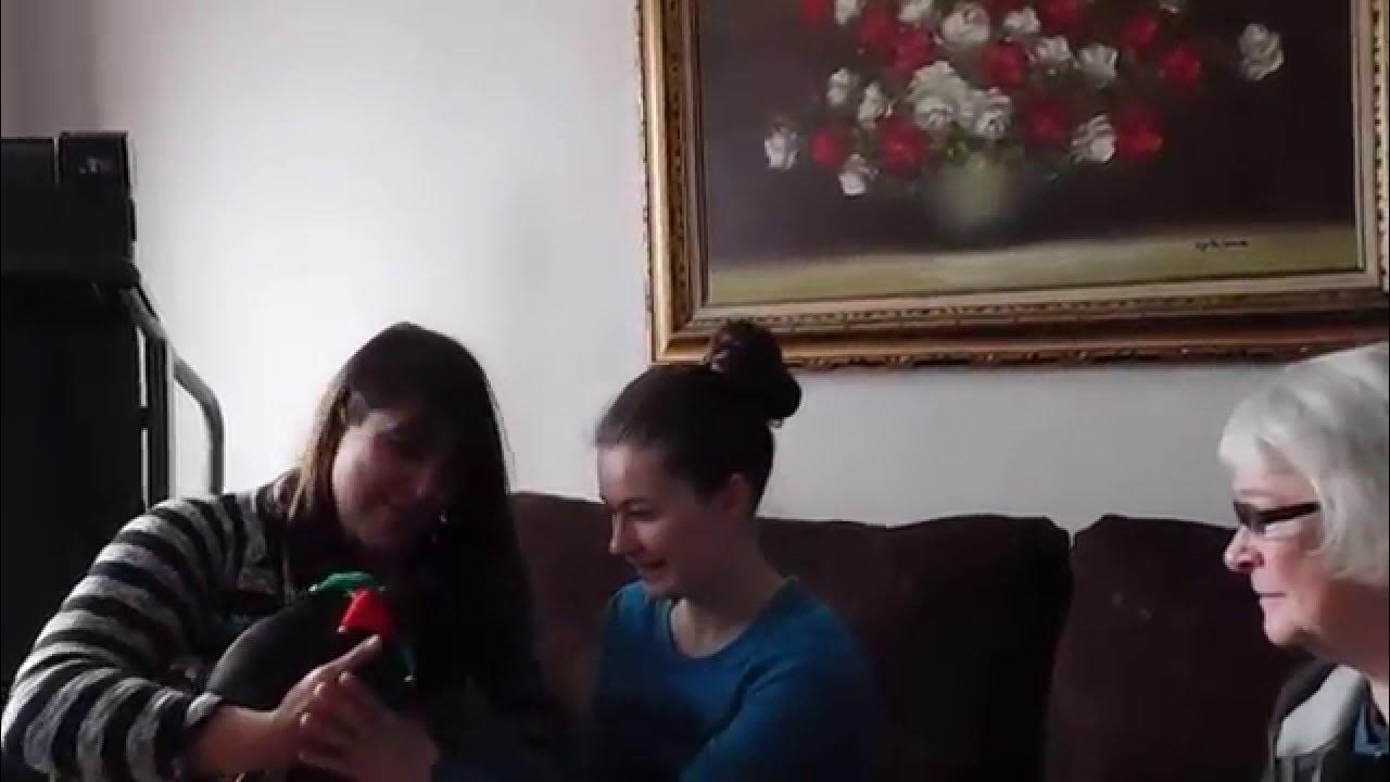 Mom surprises daughter with french bulldog pup