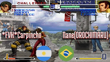 FT5 @kof2002: *FVK*Carpincho (AR) vs Nane(OROCHIMARU) (BR) [King of Fighters 2002 Fightcade] Oct 2