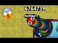 OMG🐍 KING RAINBOW 🌈 CUTE FEED NOOBS IN SNAKE IO 🐍 BEST EPIC SNAKE IO GAMEPLAY 🐍#snakeio