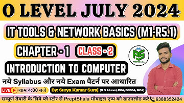 Day-2 || IT Tools For O Level || IT Tools and Network Basics (M1-R5.1) For O Level || PreptShala