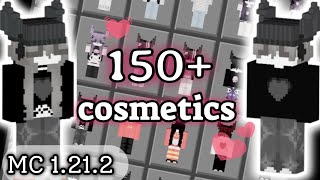 MCPE 150 cosmetics skins with cape with pack | android | ios | pc