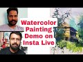 Watercolor demo on instagram  how to start watercolor with step by step