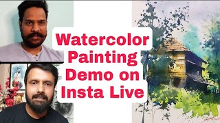 Watercolor demo on Instagram | How to start watercolor with step by step