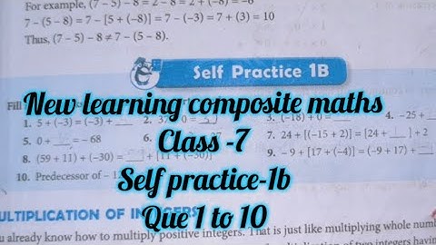 new learning composite mathematics class7 ex 1b | schand 7th maths exercise 1b|  chapter 1 integers
