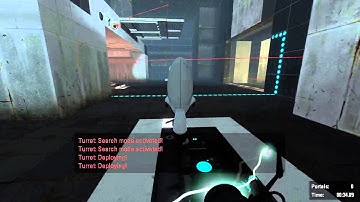 Portal 2 - 0 portal route - Turret Blocker - 2 routes