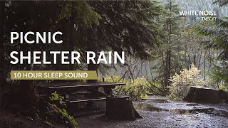 Picnic Shelter Rain Sleep Sound - 10 Hours - Black Screen