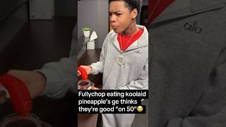 #fullychop tries koolaid pineapple’s #funny #viral #shorts #jada #q50wlil50 #food #trending #chiraq