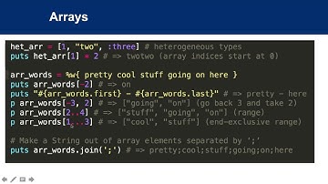 Cases, Numbers, Arrays, Ranges, File IO (5) || Learn Ruby