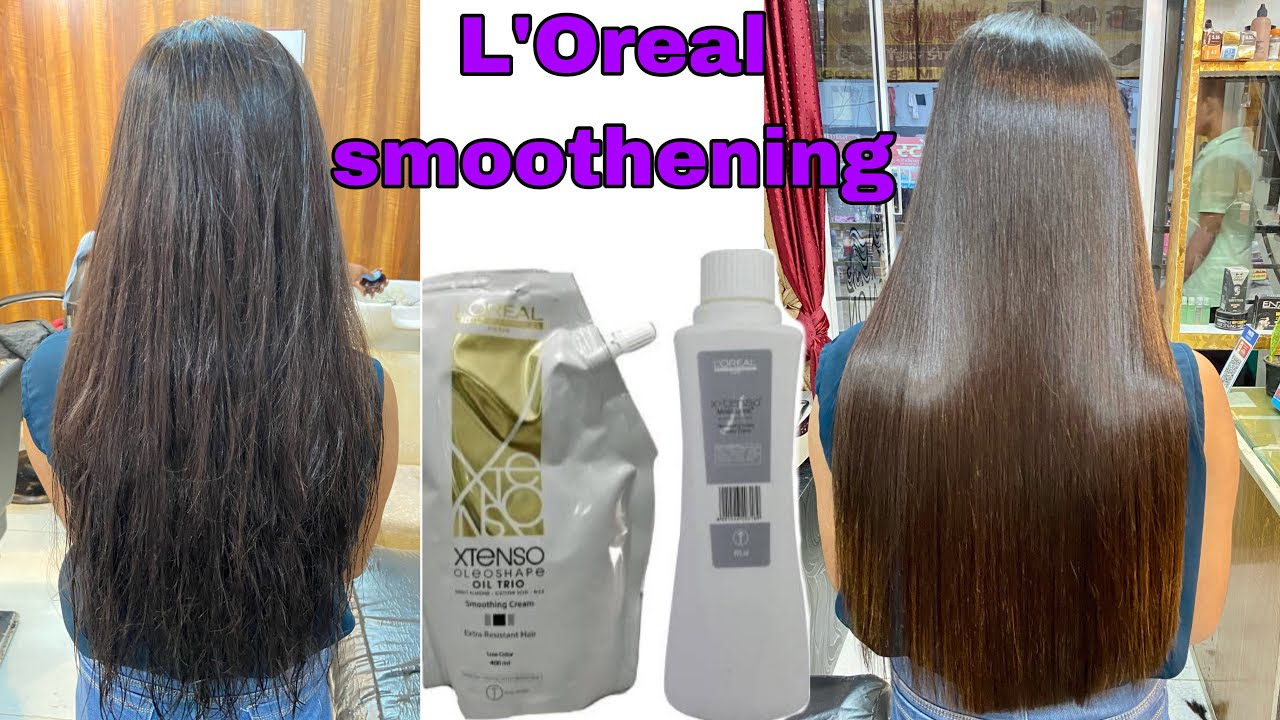 L’Oreal Hair Smoothening / Staightening हिंदी में step by step । hair