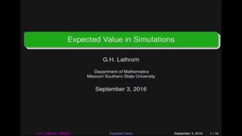 Expected Value and Simulations