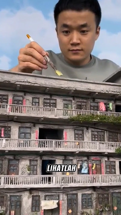 Miniatur Rumah Karya Seorang Pria !!