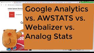 Traffic Stats Comparison: Google Analytics vs CPanel AWSTATS vs Webalizer vs Analog Stats