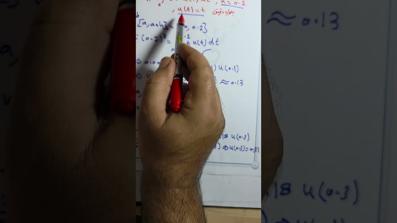 المحاضره 14/   معادلة فولتيرا  من نوع الاول 