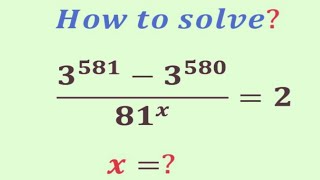 How to solve this Nice exponential math algebra equation | Olympiad Problem | x=?