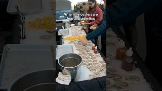 Free Oysters! How many are you eating? 🦪🗡️✨ #oysters #seafood #rawbar #freefood