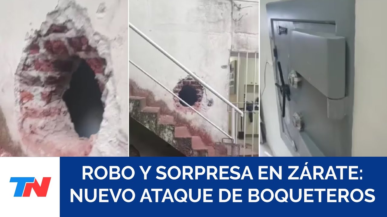 BOQUETEROS EN ZÁRATE: hicieron un boquete para entrar a un banco y encontraron la caja fuerte vacía