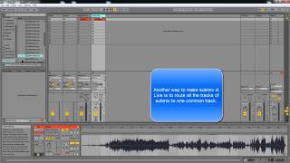 Submix practical: configuration of a Submix in a DAW Ableton Live 9