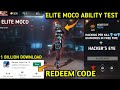 ELITE MOCO ABILITY TEST - FREE FIRE 1 BILLION DOWNLOAD SPECIAL REDEEM CODE