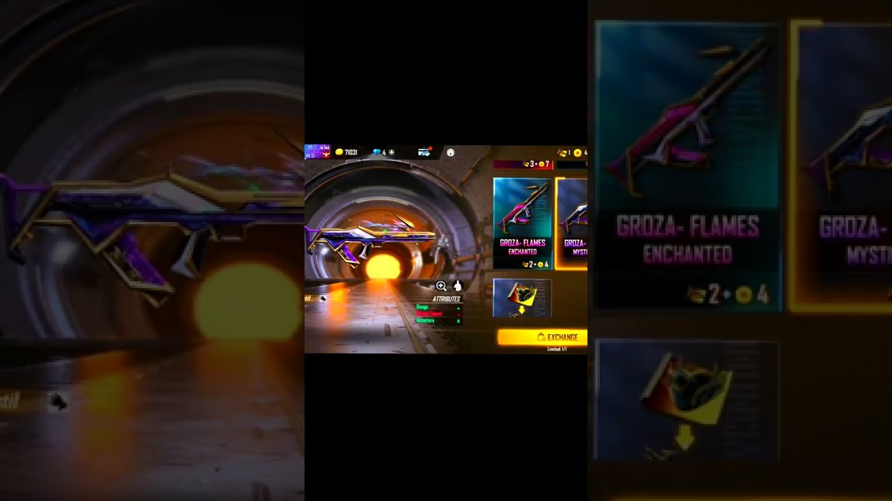 FREEFIRE NEW INCUBATOR GROZA SKIN IN 1 SPIN||