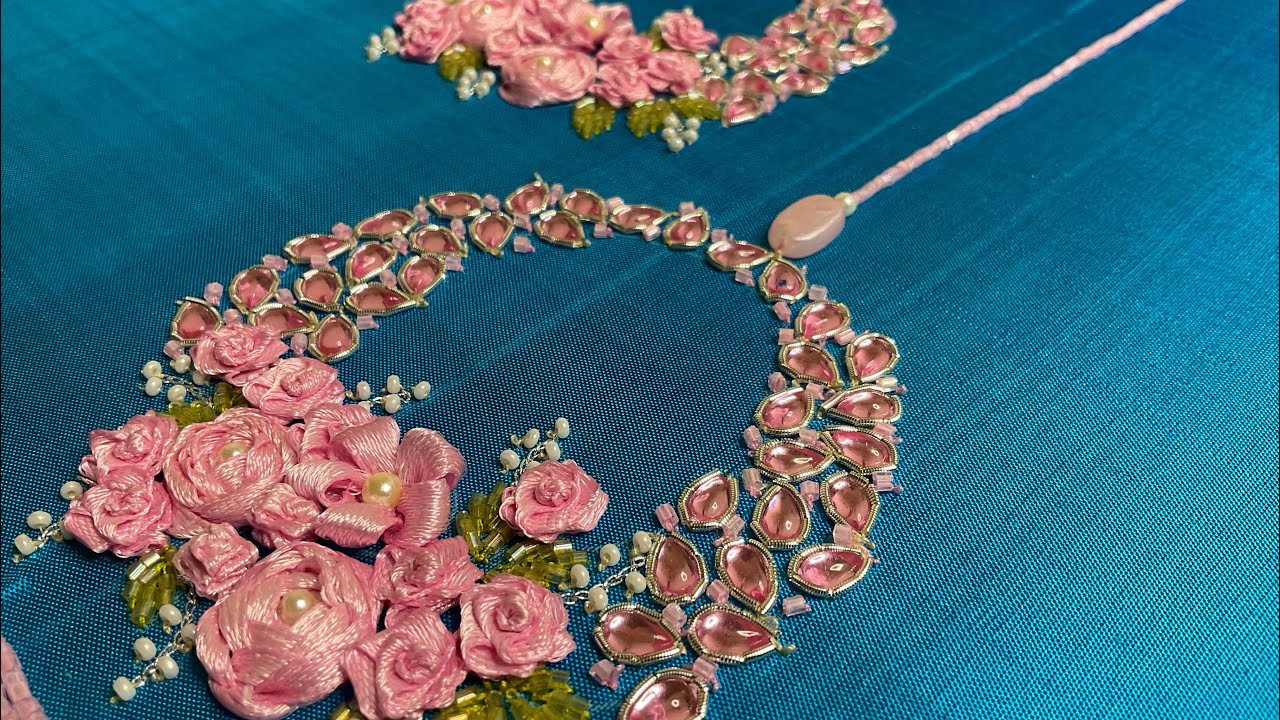Trendy ribbon embroidery design