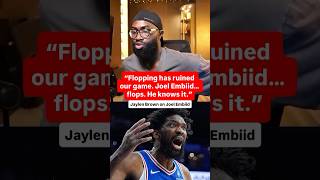 Jaylen Brown CALLS out Embiid for FLOPPING during the playoffs Celtics vs 76rs #shorts #nba #sixers