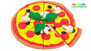 Пластилин и Пицца Плей ДО / Развивающее видео/ Готовим Вместе Play Doh пиццу /Учим цвета с Пластилин