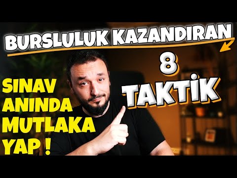 Bursluluk Kazandıran 8 TAKTİK❗️Sınav Anında MUTLAKA BUNLARI YAP❗️