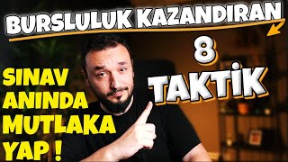 Bursluluk Kazandıran 8 TAKTİK❗️Sınav Anında MUTLAKA BUNLARI YAP❗️