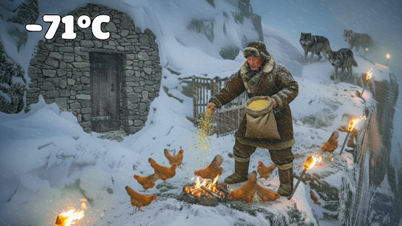 Surviving -71°C: Feeding His Chickens While Wolves Close In | Life on the Edge of the Frozen North