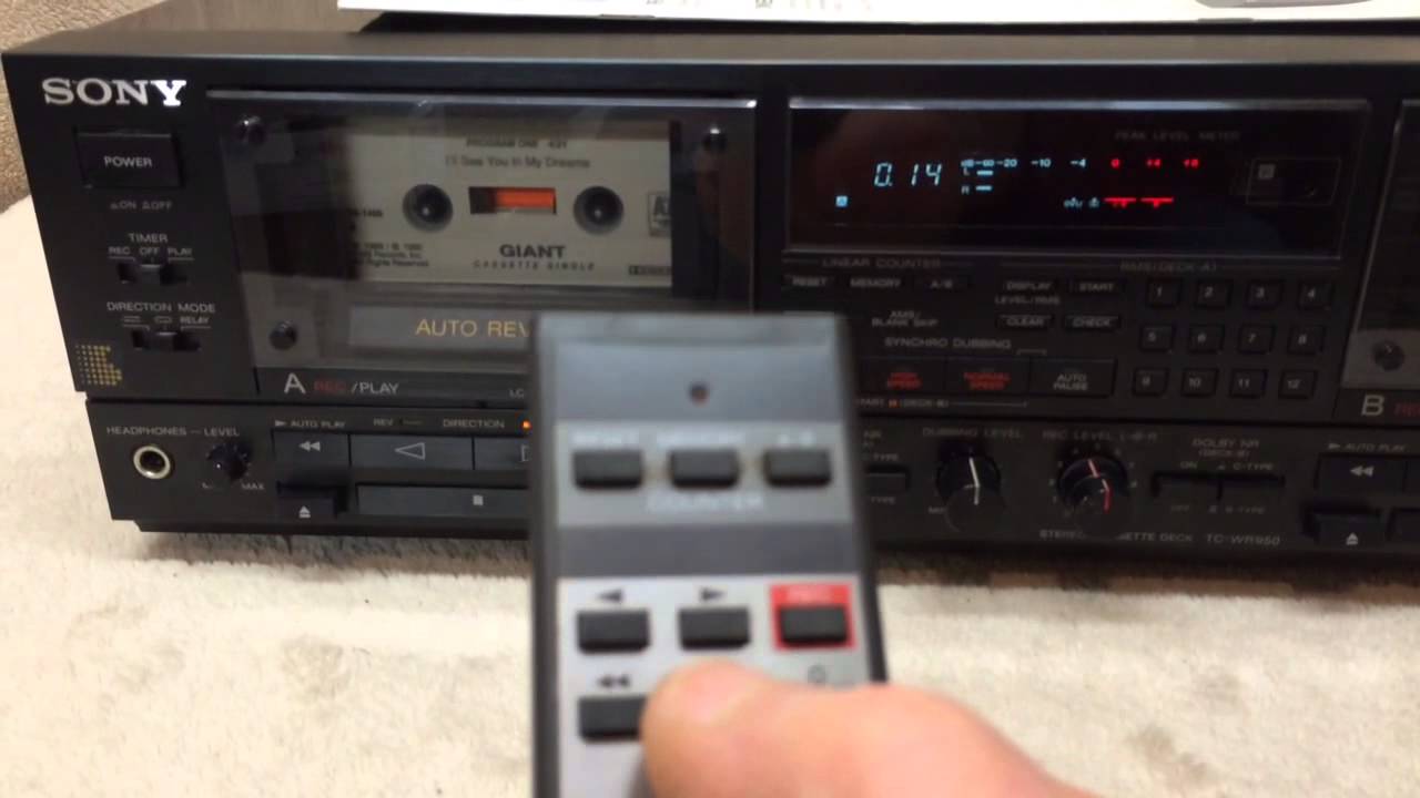 Sony TC-WR950 dual cassette deck - YouTube