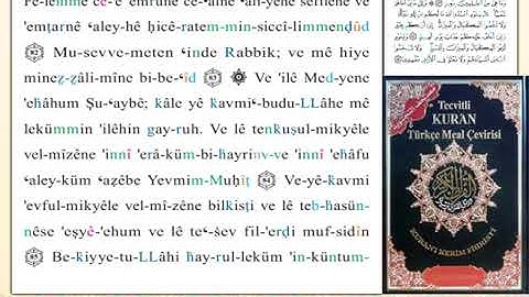 ختمة من مصحف التجويد باللغة التركية الصفحة رقم 231