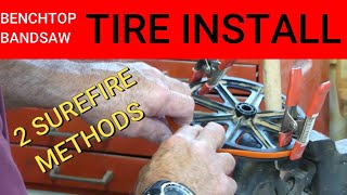 Installing 10" Benchtop Bandsaw Tires - 2 Simple Methods