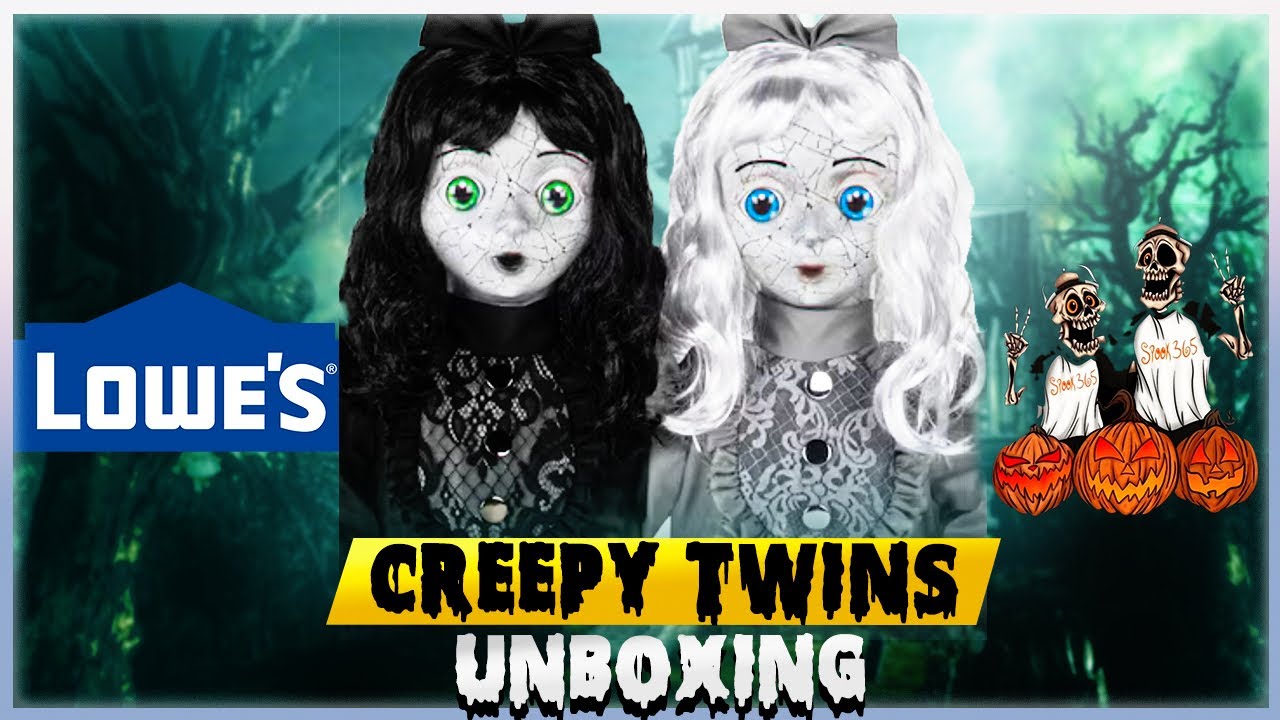 Creepy Twins Unboxing | lowes 2025 halloween animatronic