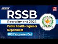 RSSB Public Health Engineer Recruitment 2025 | 1050 Vacancies Out | Job Alert!