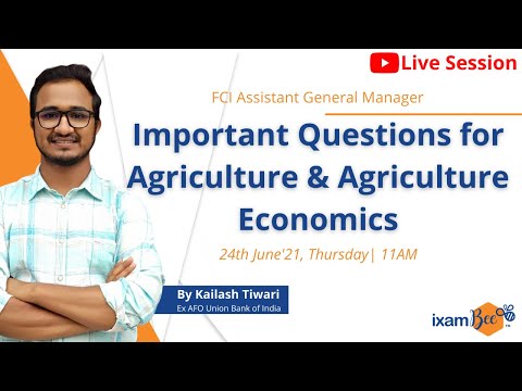 FCI AGM | Important Questions for Agriculture & Agri Economics| Kailash Tiwari