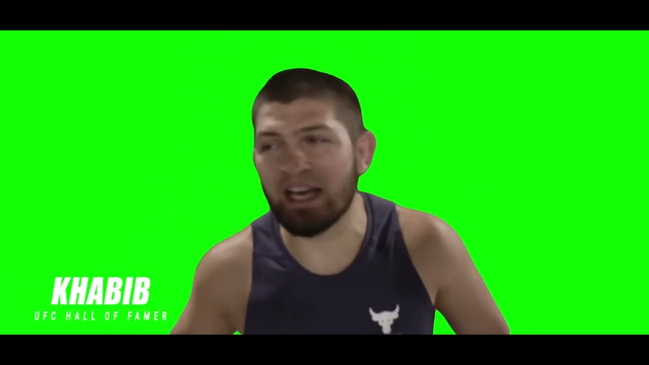 Khabib Nurmagomedov Who Cares Today Smash Green Screen Youtube 