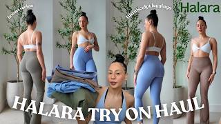 NEW HALARA BUTT LIFTING + TUMMY CONTROL LEGGINGS TRY ON HAUL | UltraSculpt fabric review