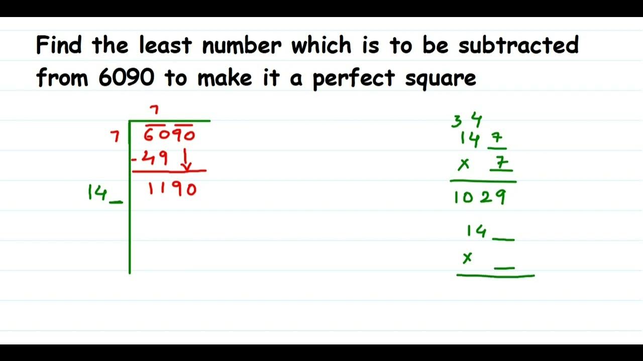 Find the least number which is to be subtracted from 6090 to make it a ...