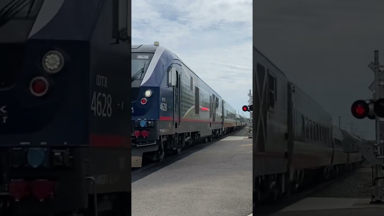 Amtrak 350 IDTX 4628 With The Best SC 44 Charger Horn Trains Railfanning