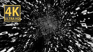 Abstract Background Video 4K Screensaver Tv Vj Loop Neon Mirror Black White Sci-Fi Calming Hypnotic