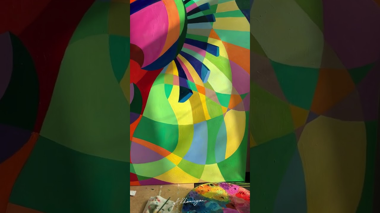 One of my huge oil paintings about jazz mood from start to finish 🎷❤️